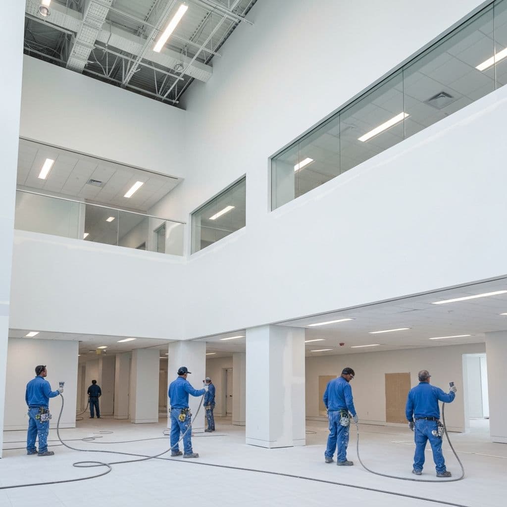 Commercial office painting by Houston Superior Painting