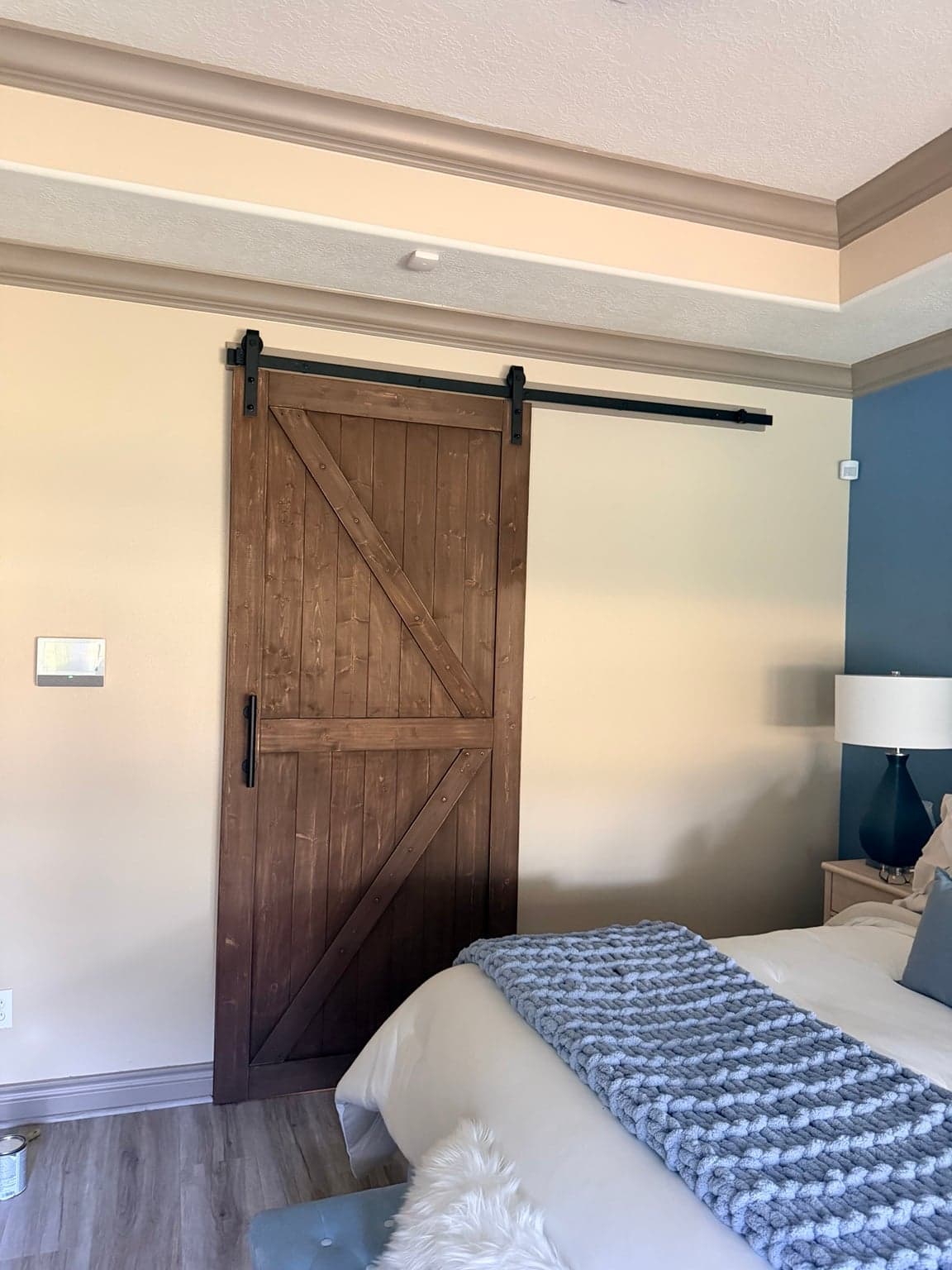 Bedroom accent wall in a Fulshear home