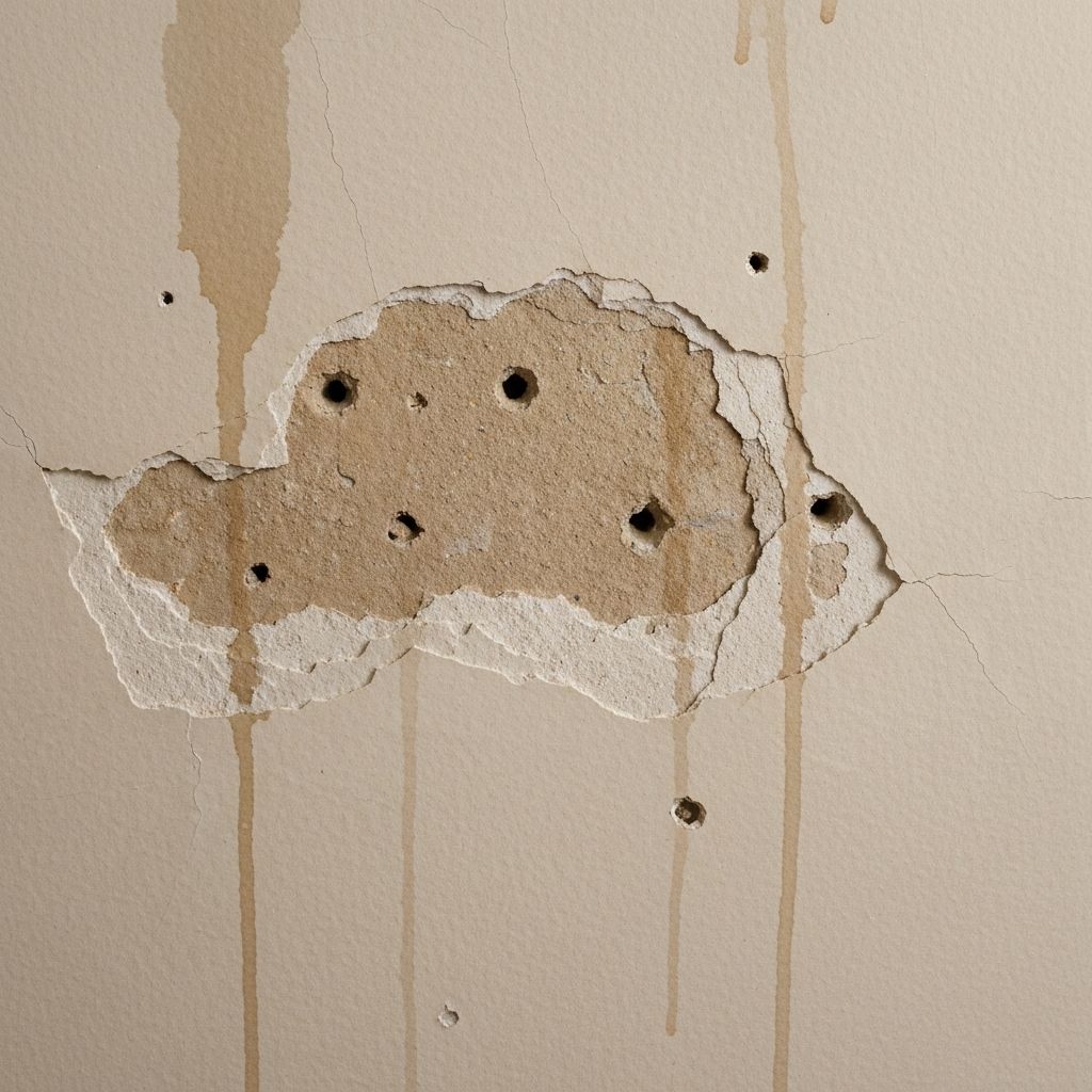 Before: Drywall repair and restoration