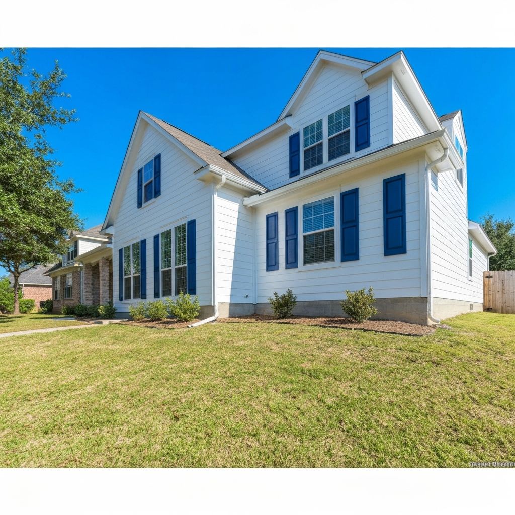 After: Houston home exterior painting transformation